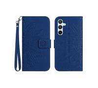 HT04 for Samsung Galaxy A16 5G A16 4G Wallet Case Sunflower Leather Phone Protective Case with Wristband (Sky Blue, Sapphire)