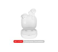 (HT05 Bianco) QCY HT05 Cuffie wireless ANC con cancellazione del rumore da 40 dB, Bluetooth 5.2, 6 microfoni