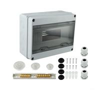 HT12 Scatola di distribuzione impermeabile 12 moduli scatola di fusibili per installazioni elettriche esterne con coperchio chiudibile e trasparente