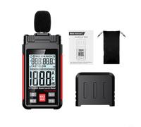 HT602B Misuratore di livello sonoro 30-130dB, Decibel Meter digitale con retroilluminazione LCD - Pesatura A/C, MAX/MIN, Data Hold, Modalità veloce/lenta - Monitoraggio temperatura ambiente e umidità