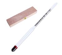 HTBAKOI Alcolometro Misuratore Alcool Densimetro, Termometro Grado Alcolico 0-100% Misurazione Accurata in Materiale Ecologico per Grappa Liquori Birra [con Scatola di Legno]