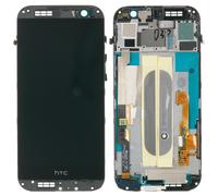 HTC One M8 Display LCD Modulo Touch Schermo Vetro Incl. Telaio, Nero Titanio