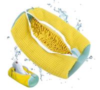 htdayang Borsa per lavatrice, borsa per la lavanderia, riutilizzabile, per la pulizia delle scarpe, con cerniera, per tutti i tipi e dimensioni, 39 x 19 cm, giallo, Giallo, 1