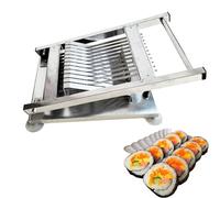 HTDRE Affettatrice per Sushi e arrotolatrice per Riso, in Acciaio Inox, Manuale Multifunzione per prosciutto, Sangue D'Anatra, Tofu, Ideale per ristoranti Giapponesi, Snack Bar e Hotel.