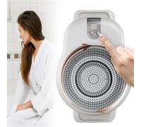 HTDRE Brosse de Bain électrique pour Le Corps, Rotation à 360°, Fixation murale, 2 vitesses, tête de brosse de 18 cm, brosse corporelle pour la Douche, pour Un nettoyage en profondeur Sous la Douche.