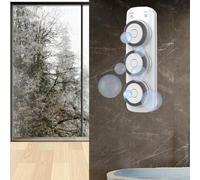 HTDRE Brosse de Douche électrique murale avec 3 têtes de brosse réglables, 63,5 cm (25 pouces), chargement magnétique, Mousse Rapide