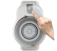 HTDRE Brosse Dorsale murale, brosse Dorsale de Douche, Rotation à 360°, brosse corporelle automatique de 18 cm de diamètre pour Un nettoyage en profondeur