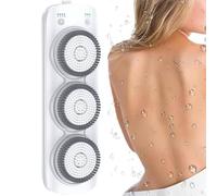 HTDRE Brosse exfoliante murale, brosse électrique rotative à 360° pour Le Corps et Le Dos, avec 3 têtes de brosse pour la Douche et Le nettoyage en profondeur.