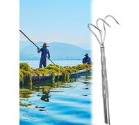HTDRE Gancio telescopico per Barche con Pinza per Cima d'ormeggio, per la rimozione di Piante acquatiche e per facilitare l'attracco.