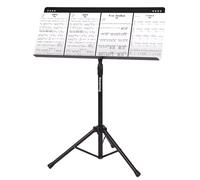 HTDRE Leggio per spartiti Musicali - Leggio Robusto e Regolabile in Altezza, con Supporto Girevole per palco e Studio, da 92 a 136 cm.
