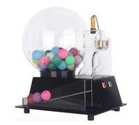 HTDRE Macchina Automatica per l'estrazione della Lotteria a 60 Palline | Set con Gabbia da Bingo Trasparente per Locali di intrattenimento | Palline in Acrilico | Divertimento ed Emozioni