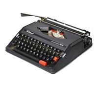 HTDRE Macchina da Scrivere Manuale Classica, Macchina da Scrivere Portatile Tradizionale Vintage, Ideale per Lettere, Scrittura Creativa, Artigianato, Scrittura, Facile da installare, Nera