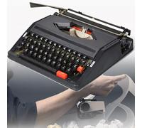 HTDRE Macchina da Scrivere Manuale Portatile Vintage - Macchina da Scrivere Manuale Portatile Tradizionale Vecchio Stile, per Appunti o Lettere o Scrittura Creativa, scrittori letterari Neri