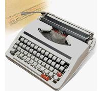 HTDRE Macchina da Scrivere Meccanica Tradizionale Inglese, Macchina da Scrivere Manuale retrò Portatile Classica Nostalgia, per Appunti e Lettere Beige