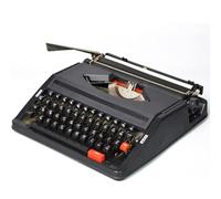 HTDRE Macchina da Scrivere Meccanica Tradizionale, Vecchia Macchina da Scrivere Inglese retrò Manuale, Macchina da Scrivere Inglese Meccanica, per Appunti, Lettere o Scrittura Creativa Nera