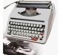 HTDRE Macchina da Scrivere Meccanica Tradizionale, Vecchia Macchina da Scrivere Inglese retrò Manuale, Macchina da Scrivere Inglese Meccanica, per Appunti, Lettere o Scrittura Creativa Beige