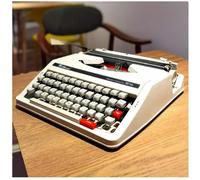 HTDRE Macchina da Scrivere Vintage per Un Flusso nostalgico - Macchina da Scrivere Classica retrò Vintage, Macchina da Scrivere Manuale Portatile, per Appunti o Lettere o Scrittura Creativa Beige