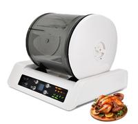 HTDRE Marinatore Automatico per Carne, Miscelatore Elettrico con infusore di aromi e Timer, Macchina Professionale in Acciaio Inox per Pollo, Hamburger, bistecche e Preparazione di Barbecue.