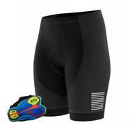 HTDRE Pantaloncini da Ciclismo da Donna, Unisex, Team Edition, Pantaloncini da Ciclismo 20D Antiscivolo, Imbottiti in Gel, per Mountain Bike, Bici da Montagna (A, XXL)