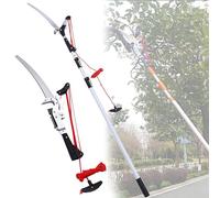 HTDRE Sega per Alberi e Rami con Asta telescopica a Lungo Raggio, potatore da Giardino Estensibile e Robusto con Lama, Taglia Rami Alti (5 m/16,4 Piedi, 3 m/9,8 Piedi)