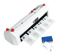 HTDRE Taglierina elettrica Automatica per Biglietti da Visita, inviti, segnalibri - Taglio di precisione per Una qualità Professionale