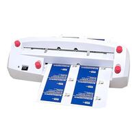 HTDRE Taglierina elettrica per Biglietti da Visita e rilegatrice Automatica - 9 Lame, taglierina Professionale Regolabile per Biglietti da Visita per Un Taglio preciso di inviti e Tessere associative