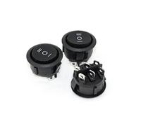 HTEJFUXQE 5PCS KCD1-206 23mm Round Rocker Switches 3 Position 6 Pin ON-off-ON Rocker Switch 10A 125VAC