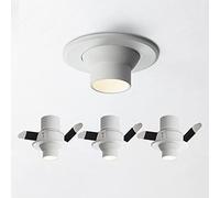 HTERWQEA 4-Pack Adjustable LED Gimbal Recessed Lights 5W, Flush Mount Ceiling Spotlights & Downlights for Art, Gallery, Living Room, Corridor Accent Lighting