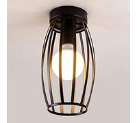 HTERWQEA Modern Hallway Ceiling Lighting Fixture Simple Ceiling Light Metal Wire Cage Semi Flush Mount Ceiling Lamp E26 Mini Chandelier for Farmhouse Kitchen Laundry Room Entryway