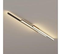 HTERWQEA Modern LED Linear Ceiling Light Semi Flush Mount Long Strip Chandelier Minimalist Close to Ceiling Lights for Office Living Room Bedroom Kitchen