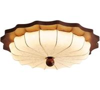 HTERWQEA Modern Nordic Vintage Fabric LED Chandelier 18.9/21.6 Inch Dimmable Flush Mount Ceiling Light for Living Room and Bedroom Lighting