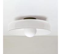 HTERWQEA Modern Scandinavia Ceiling Light Fixture with White Globe Glass Shade Nordic Ceiling Lights 9.8in G9 Semi Flush Mount Ceiling Lighting for Aisle Corridor Living Room Foyer Balcony(White)