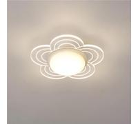 HTERWQEA Nordic Creative LED Flush Mount Ceiling Light 24W 3 Color Changeable Modes White Close to Ceiling Lamp for Living Room Bedroom Kitchen Hallway Entrance Lighting