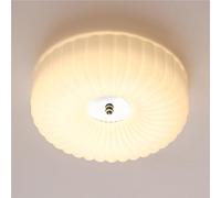 HTERWQEA Nordic LED Glass Flush Mount Ceiling Light 15.7in Chrome White Glass Pendant for Dining Room Bedroom Entryway Cafe Bar Close to Ceiling