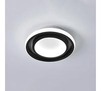 HTERWQEA Round Metal Kitchen Ceiling Lamp LED Semi Flush Mount Ceiling Light Fixture Modern Simple 7.87inch Flat Circle Lighting Fittings for Bedroom Hallway