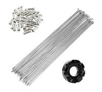 HTGAOO 12G E-Bike Spokes, 36 Pcs Stainless Steel Spokes (60-305Mm) with Nipples, for Electric Bicycles And Mountain Bike(30.6 cm)