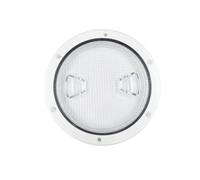 HTGAOO Boccaporto for Barca da 4 Pollici/6 Pollici, Piastre di Coperta for Barche, Portello di ispezione Rotondo Antiscivolo con Copertura Trasparente Staccabile for Yacht e Camper(6 inch)