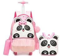 HTgroce 3 in 1 Zaino Trolley Scuola Elementare Borsa da Viaggio Zaino Scuola Trolley Con Borsa per la Merenda e Astuccio per le Matite