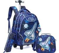 HTgroce Zaino con Ruote Scuola Elementare, Trolley Bambino, Regalo Scolastico