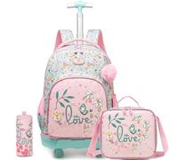 HTgroce Zaino Scuola Elementare Bambina Trolley Zainetto Seconda