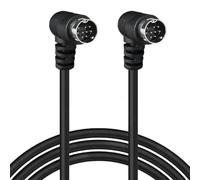 HTGuoji Cavo audio S-Video Mini DIN 9 pin maschio a maschio, ad angolo retto, doppio 90 gradi, per ricevitore TV, monitor, proiettore, ricevitore audio e video (3 metri)