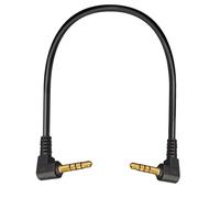HTGuoji Cavo audio TRRS corto da 3,5 mm, 17 mm, maschio a maschio, spina stereo jack per cuffie, PS4, telefono, tablet, auricolari, PC, laptop (15 cm) (Dual 90 Deg Male)
