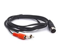 HTGuoji Cavo da 5 pin Midi maschio a 2 RCA phono maschio, per sistemi Bang & Olufsen, Naim, Quad, Stereo (1.5 meter)