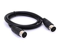 HTGuoji Cavo Midi-DIN, 6 poli, connettore a connettore, connettore DIN, convertitore per strumenti, adattatore, cavo audio Midi a 6 poli per microfono, chitarra (1 metro)