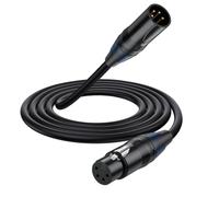 HTGuoji Cavo XLR maschio a femmina, cavo di prolunga XLR a 4 pin per microfono, luci da palcoscenico DMX, altoparlanti, microfono, mixer, equalizzatore, amplificatore di potenza, fotocamera (3 metri)