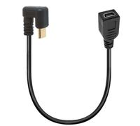 HTGuoji Mini USB a Type C Cable Cord, Right Angled USB 3.1 Type C Maschio a Mini 5 pin B USB Female Adapter