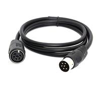 HTGuoji Spina connettore Midi Din 6 pin, cavo di prolunga, maschio a femmina, adattatore AV per audio digitale (1 m)