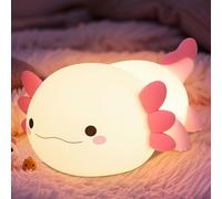 HTGWCG Axolotl Luce notturna per bambini, Axolotl Luce notturna LED, luminosità e colore regolabili, impostazioni orario, per cameretta dei bambini, decorazione per Natale e compleanno