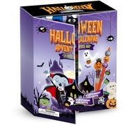 HTGWCG Calendario dell'Avvento con Halloween - 24 Giorni di Sorprese, Set regalo 2 in 1, Festivo Mystery Box Halloween - 24 sacchetti di per creare i tuoi regali decorativi natalizi Campanello