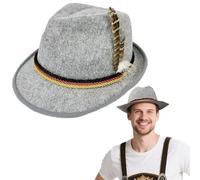 HTGWCG Cappello bavarese con piuma, Cappello da festa popolare, Giochi di ruolo e Cosplay, cappello tradizionale in costume, festa della birra, festa popolare, festa in maschera